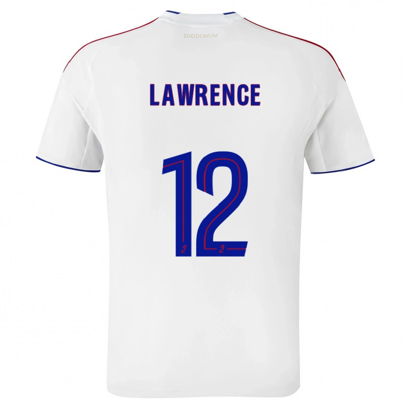 Danxen Bambino Maglia Ashley Lawrence #12 Bianco Rosso Kit Gara Home 2025/26 Maglietta