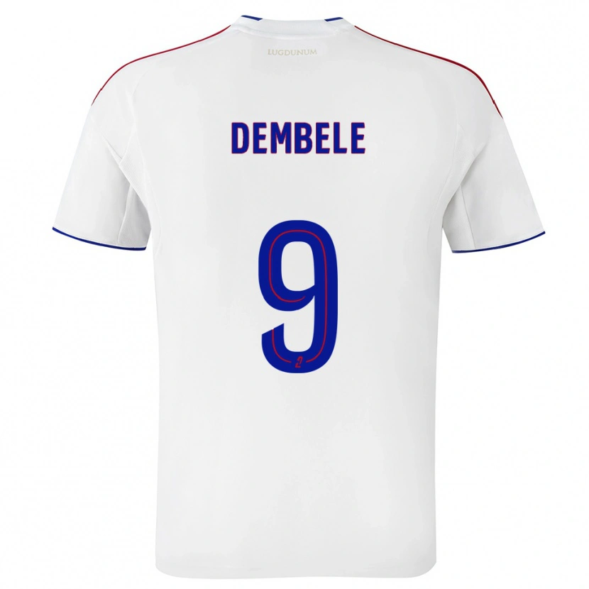 Danxen Bambino Maglia Moussa Dembele #9 Bianco Rosso Kit Gara Home 2025/26 Maglietta