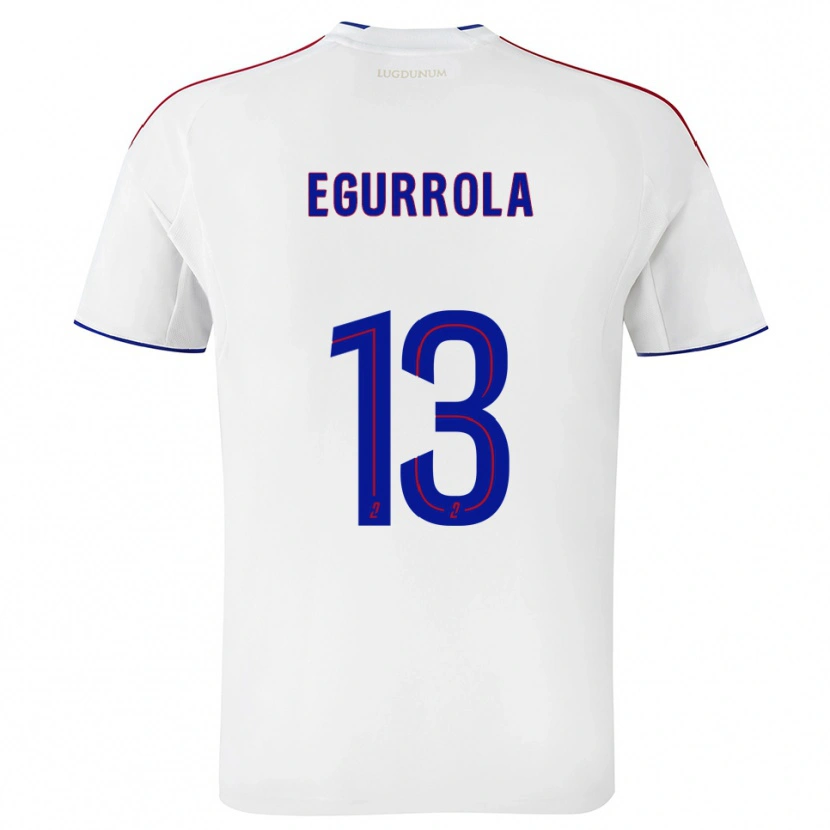 Danxen Bambino Maglia Damaris Egurrola #13 Bianco Rosso Kit Gara Home 2025/26 Maglietta