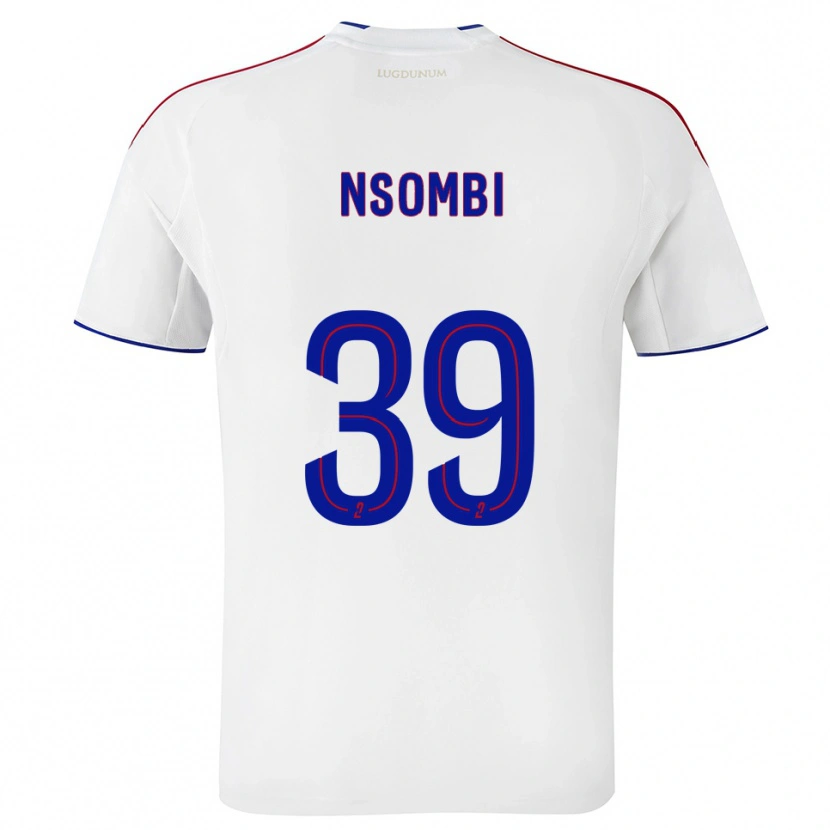 Danxen Bambino Maglia Gael Nsombi #39 Bianco Rosso Kit Gara Home 2025/26 Maglietta