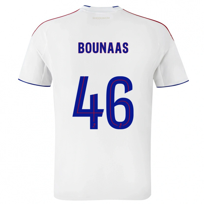 Danxen Bambino Maglia Idris Bounaas #46 Bianco Rosso Kit Gara Home 2025/26 Maglietta