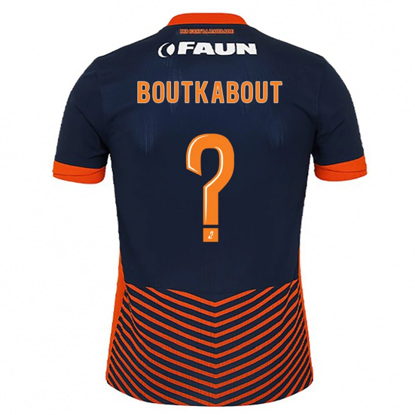 Danxen Bambino Maglia Amir Boutkabout #0 Blu Mezzanotte Arancione Kit Gara Home 2025/26 Maglietta