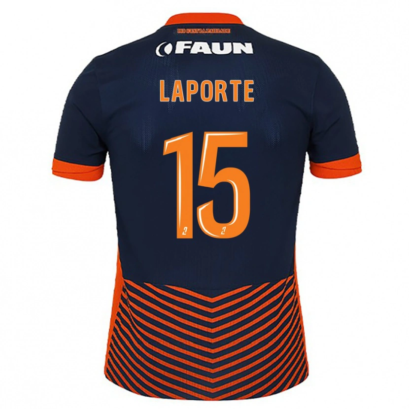 Danxen Bambino Maglia Julien Laporte #15 Blu Mezzanotte Arancione Kit Gara Home 2025/26 Maglietta