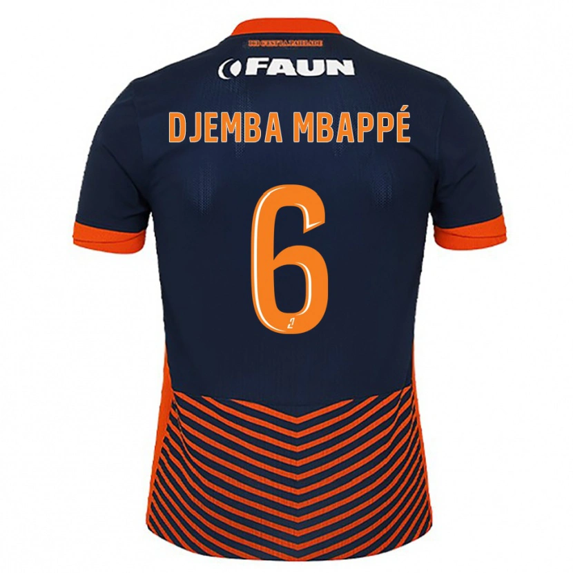 Danxen Bambino Maglia Yvan Djemba Mbappé #6 Blu Mezzanotte Arancione Kit Gara Home 2025/26 Maglietta