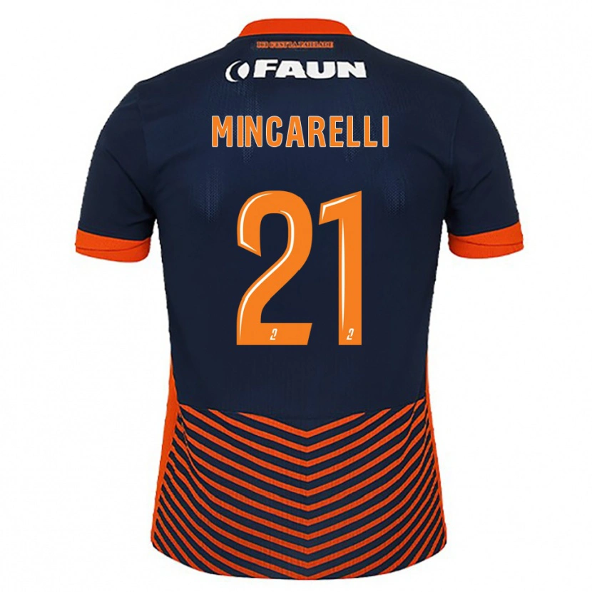 Danxen Bambino Maglia Lucas Mincarelli #21 Blu Mezzanotte Arancione Kit Gara Home 2025/26 Maglietta