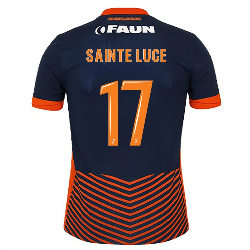 Danxen Bambino Maglia Théo Sainte-Luce #17 Blu Mezzanotte Arancione Kit Gara Home 2025/26 Maglietta