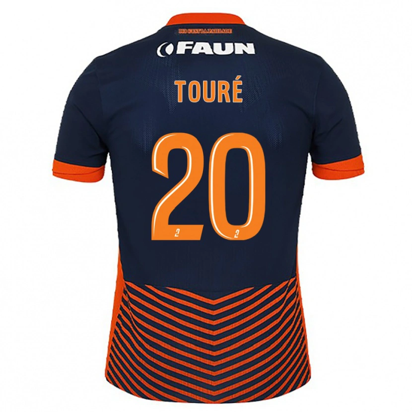 Danxen Bambino Maglia Birama Touré #20 Blu Mezzanotte Arancione Kit Gara Home 2025/26 Maglietta