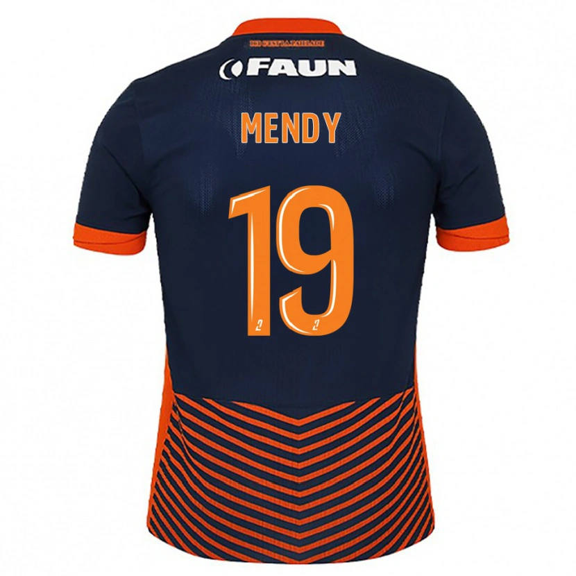 Danxen Bambino Maglia Alexandre Mendy #19 Blu Mezzanotte Arancione Kit Gara Home 2025/26 Maglietta