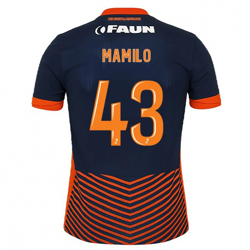 Danxen Bambino Maglia Craig Mamilo #43 Blu Mezzanotte Arancione Kit Gara Home 2025/26 Maglietta