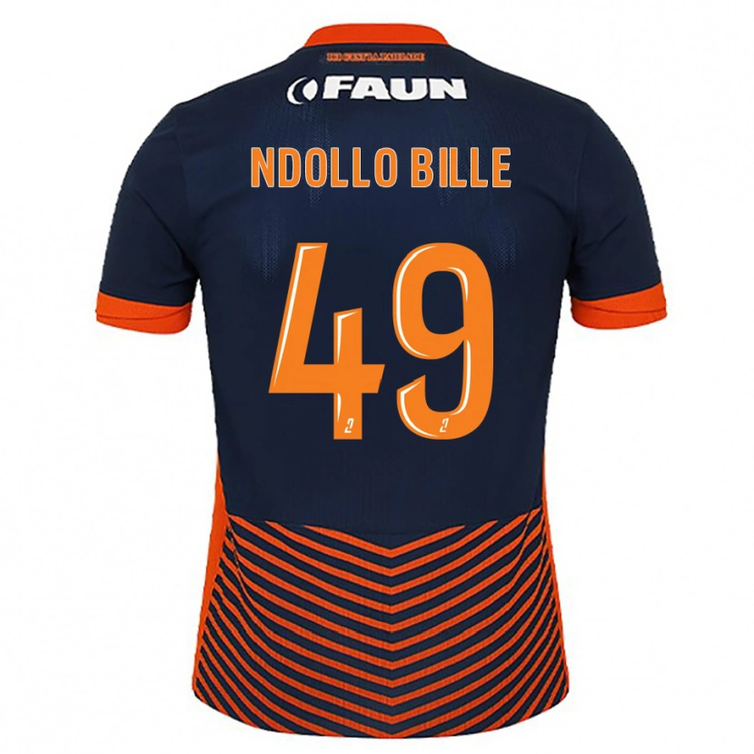 Danxen Bambino Maglia Wilfried Ndollo Bille #49 Blu Mezzanotte Arancione Kit Gara Home 2025/26 Maglietta