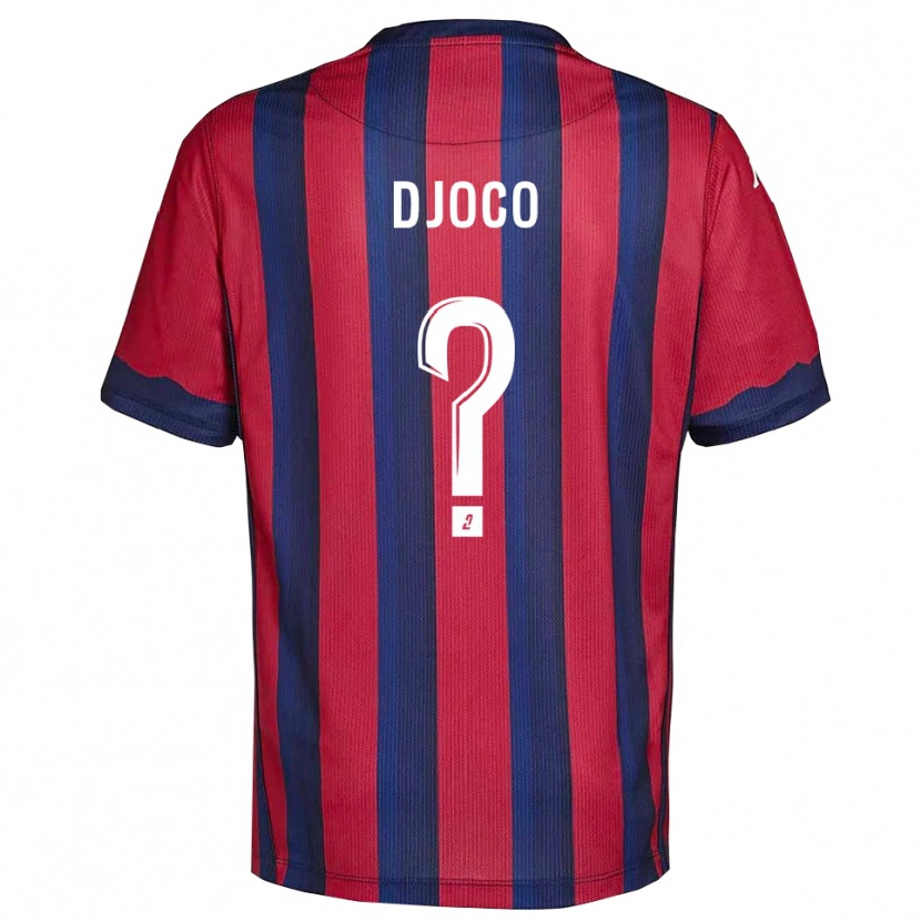 Danxen Bambino Maglia Ouparine Djoco #0 Bordeaux Blu Marino Kit Gara Home 2025/26 Maglietta