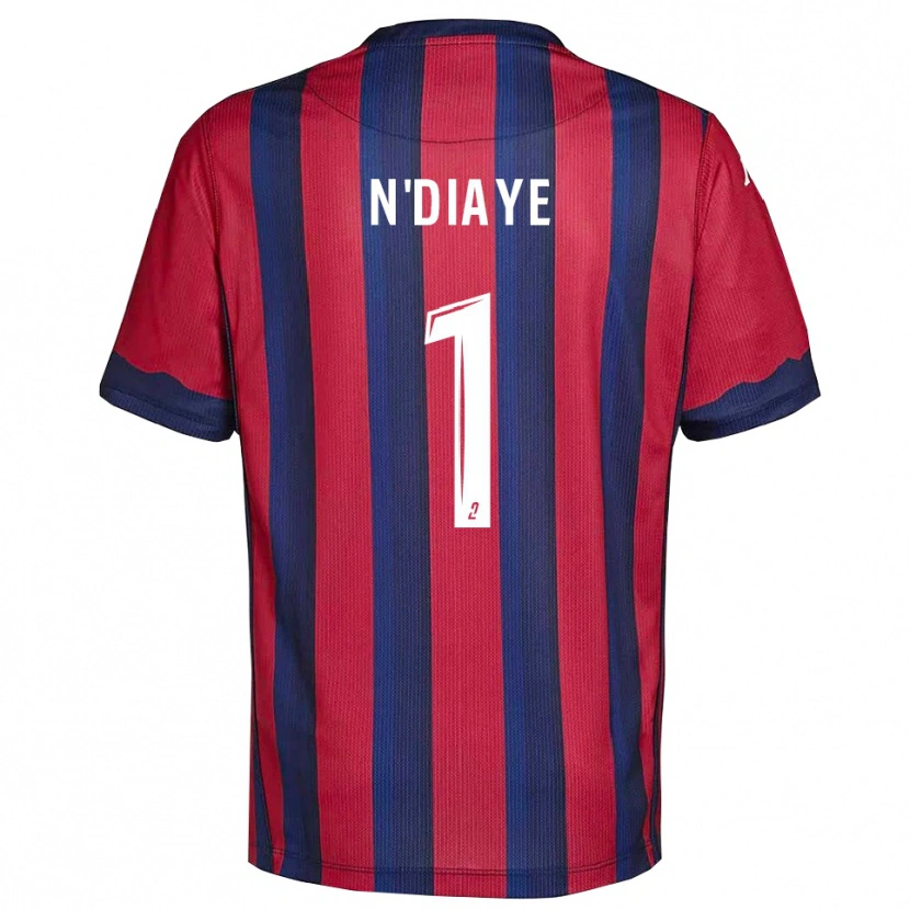 Danxen Bambino Maglia Massamba N'diaye #1 Bordeaux Blu Marino Kit Gara Home 2025/26 Maglietta