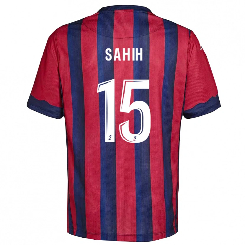 Danxen Bambino Maglia Yanis Sahih #15 Bordeaux Blu Marino Kit Gara Home 2025/26 Maglietta