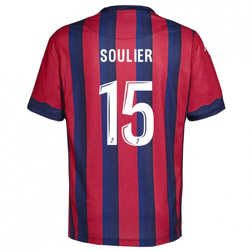 Danxen Bambino Maglia Claire Soulier #15 Bordeaux Blu Marino Kit Gara Home 2025/26 Maglietta