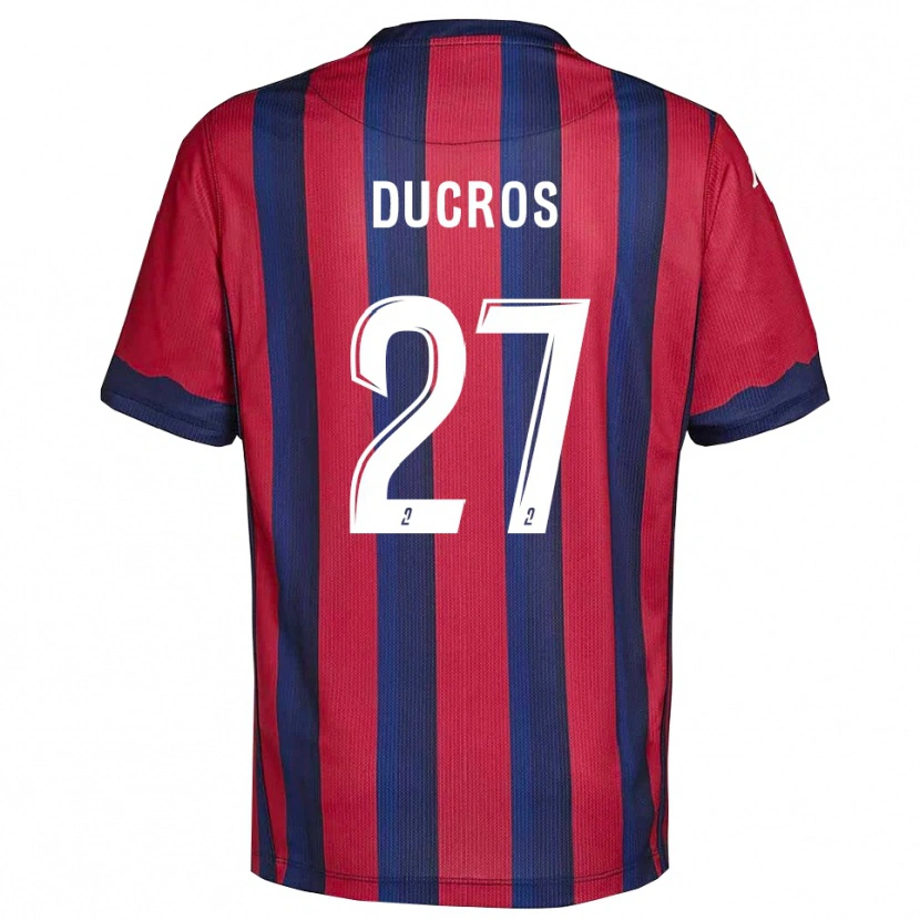 Danxen Bambino Maglia Estelle Ducros #27 Bordeaux Blu Marino Kit Gara Home 2025/26 Maglietta