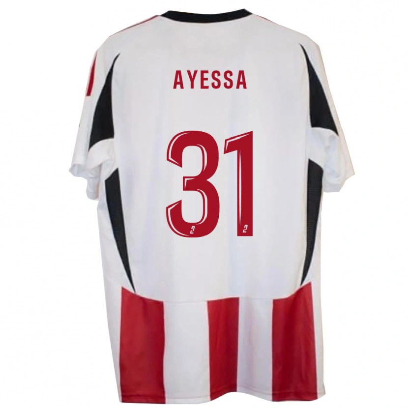 Danxen Bambino Maglia Jésah Ayessa #31 Rosso Blu Kit Gara Home 2025/26 Maglietta