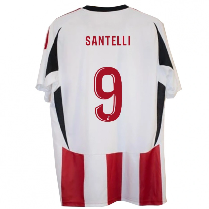 Danxen Bambino Maglia Benjamin Santelli #9 Rosso Blu Kit Gara Home 2025/26 Maglietta