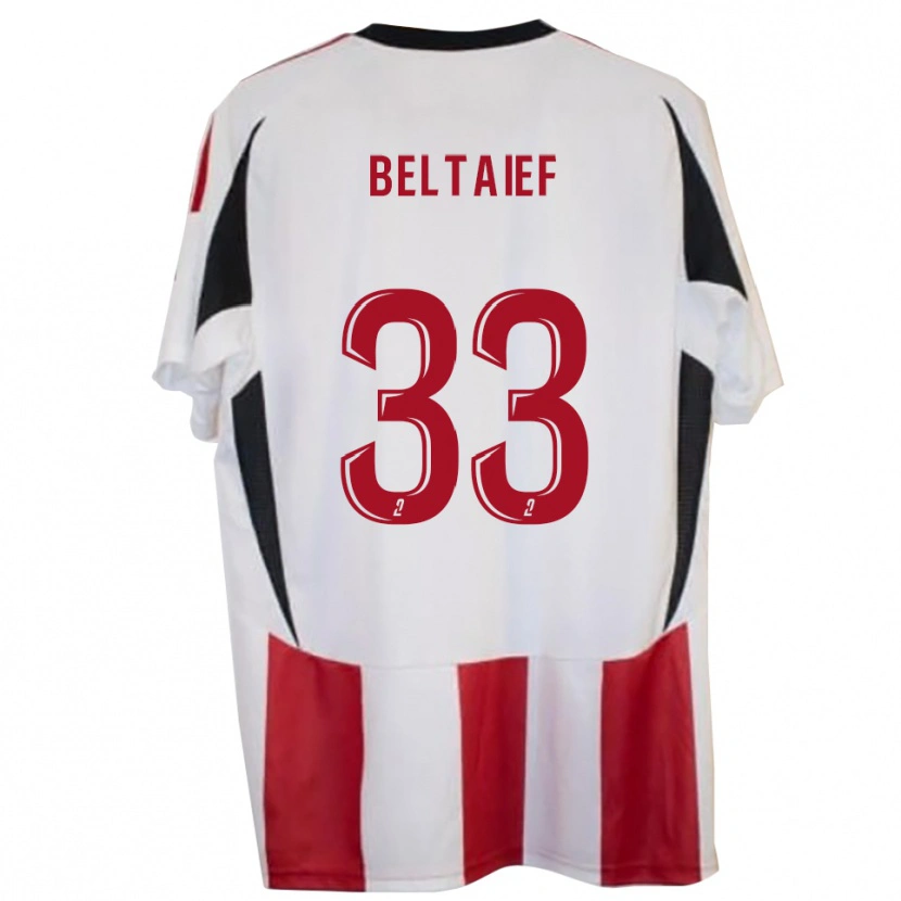 Danxen Bambino Maglia Zyed Beltaief #33 Rosso Blu Kit Gara Home 2025/26 Maglietta