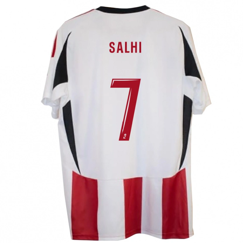 Danxen Bambino Maglia Qays Salhi #7 Rosso Blu Kit Gara Home 2025/26 Maglietta