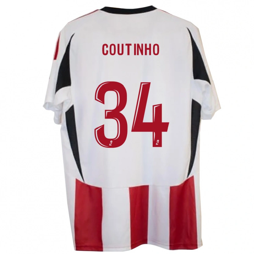 Danxen Bambino Maglia Ricardo Coutinho #34 Rosso Blu Kit Gara Home 2025/26 Maglietta