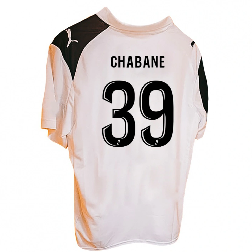 Danxen Bambino Maglia Amine Chabane #39 Nero Bianco Kit Gara Home 2025/26 Maglietta