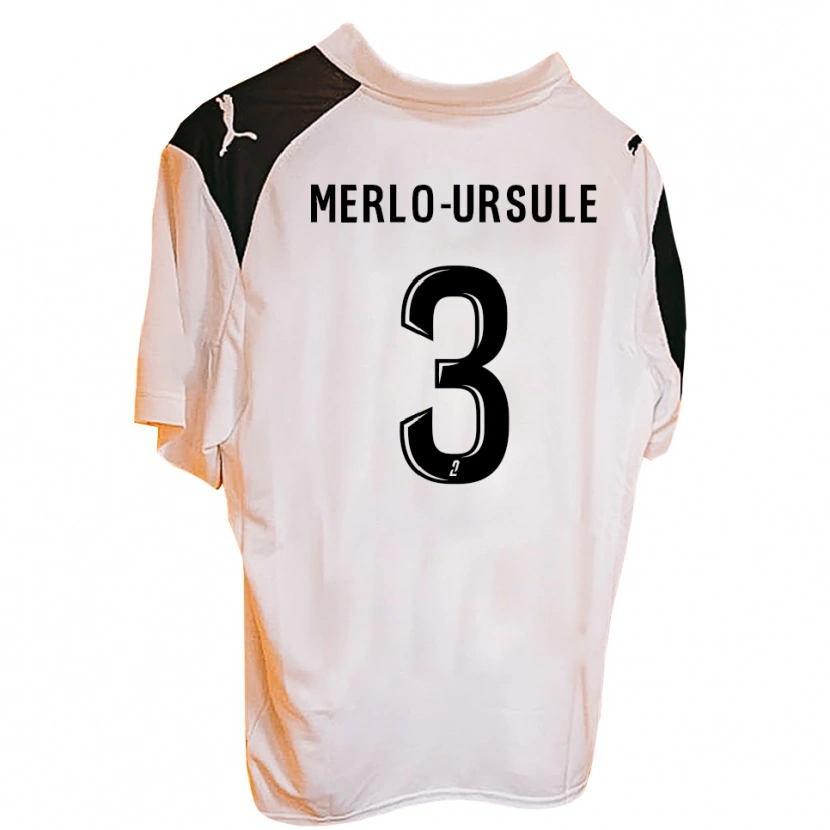 Danxen Bambino Maglia Francois-Xavier Merlo-Ursule #3 Nero Bianco Kit Gara Home 2025/26 Maglietta