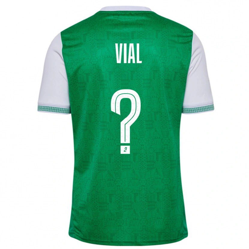 Danxen Bambino Maglia Lorik Vial #0 Verde Bianco Kit Gara Home 2025/26 Maglietta
