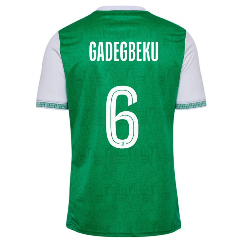 Danxen Bambino Maglia Luan Gadegbeku #6 Verde Bianco Kit Gara Home 2025/26 Maglietta