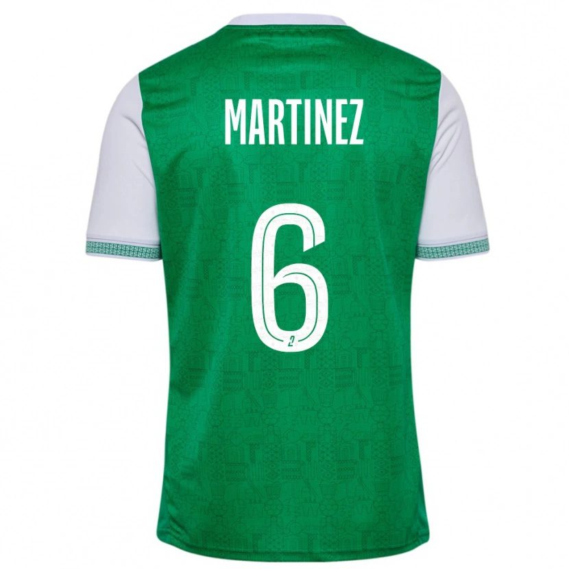 Danxen Bambino Maglia Lisa Martinez #6 Verde Bianco Kit Gara Home 2025/26 Maglietta