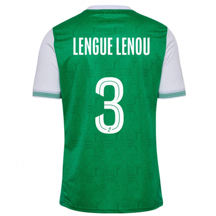 Danxen Bambino Maglia Maxime Lengue Lenou #3 Verde Bianco Kit Gara Home 2025/26 Maglietta