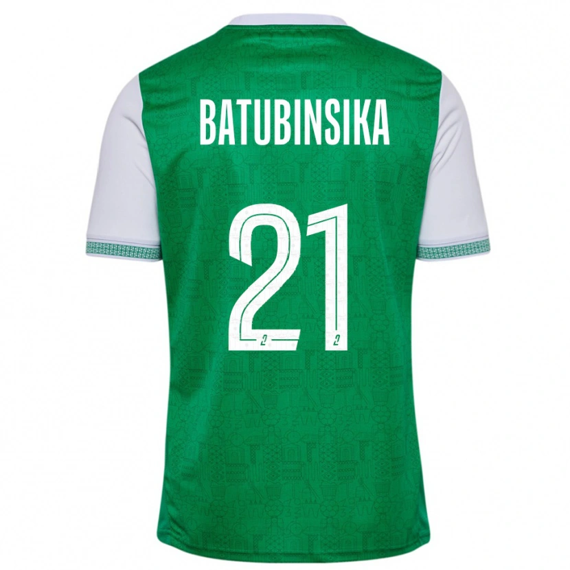 Danxen Bambino Maglia Dylan Batubinsika #21 Verde Bianco Kit Gara Home 2025/26 Maglietta
