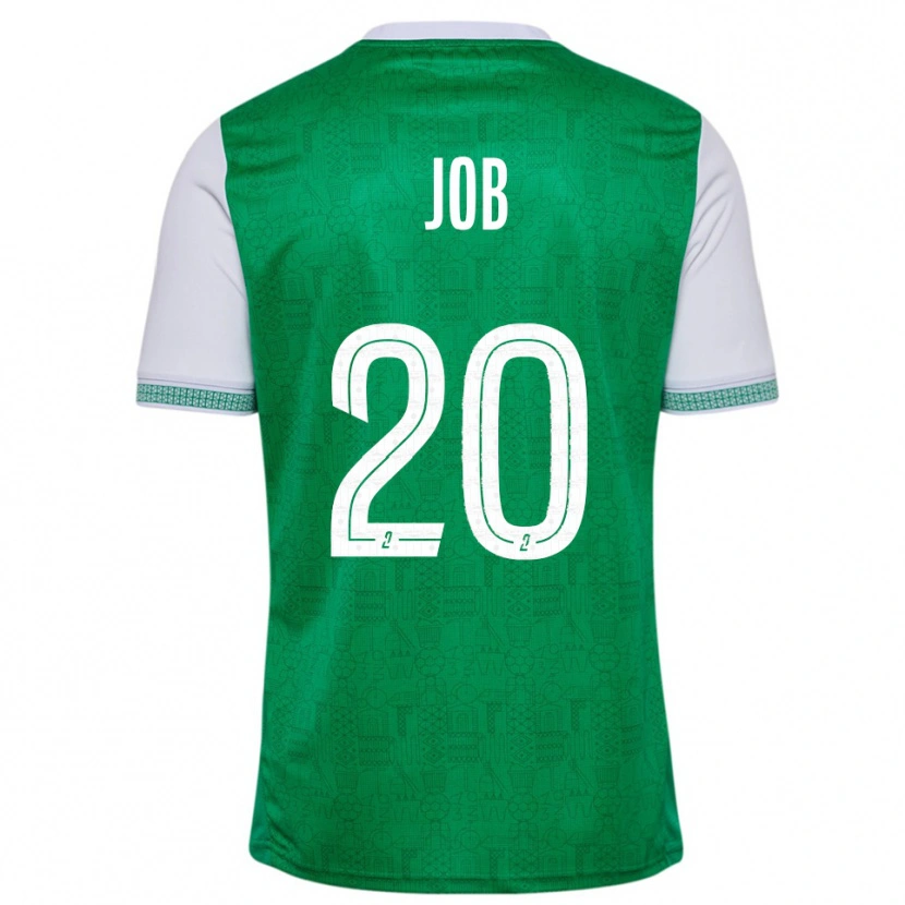 Danxen Bambino Maglia Taëryne Job #20 Verde Bianco Kit Gara Home 2025/26 Maglietta