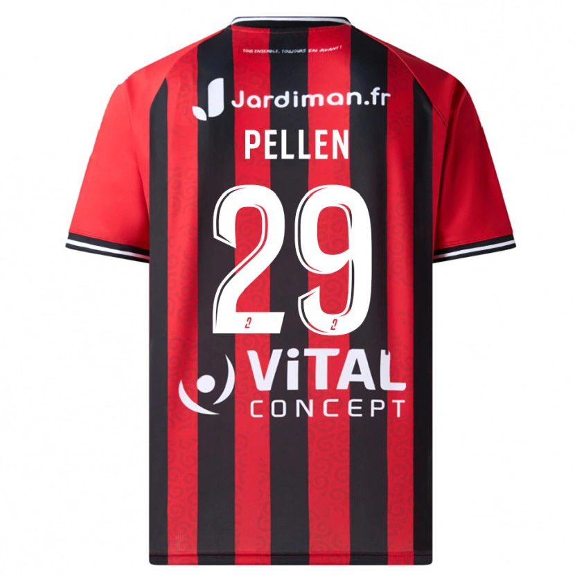 Danxen Bambino Maglia Blanche Pellen #29 Rosso Nero Kit Gara Home 2025/26 Maglietta