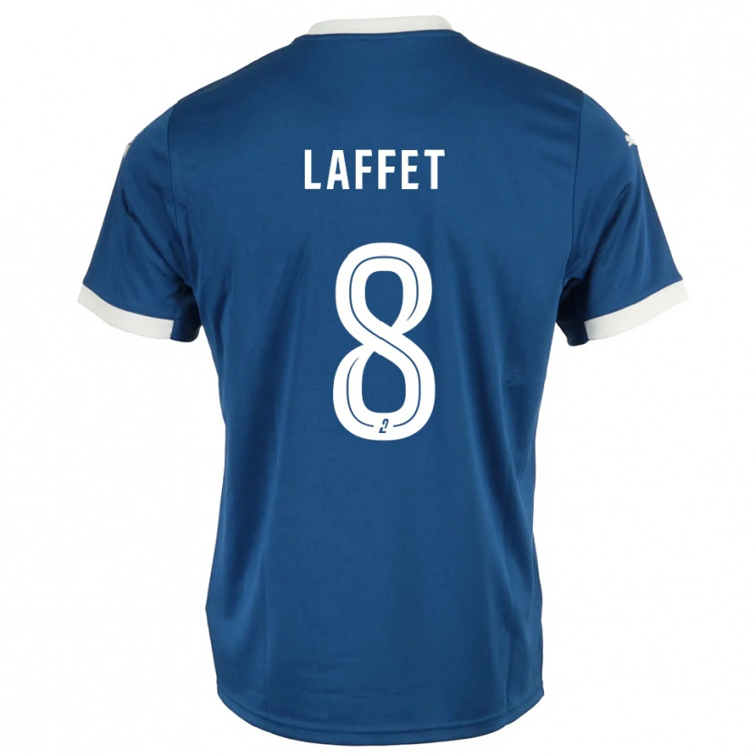 Danxen Bambino Maglia Yves Laffet #8 Blu Bianco Kit Gara Home 2025/26 Maglietta