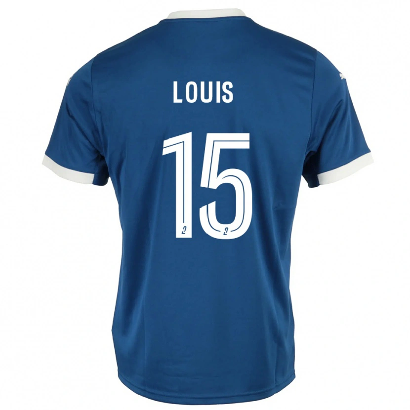 Danxen Bambino Maglia Thémis Louis #15 Blu Bianco Kit Gara Home 2025/26 Maglietta