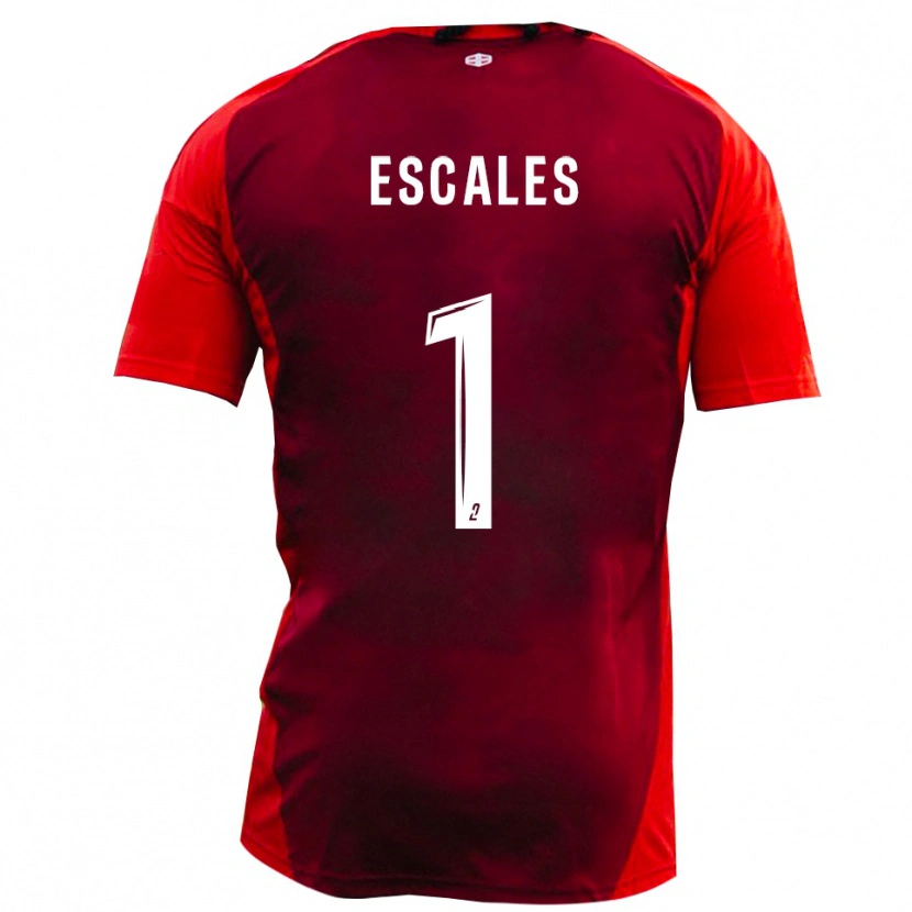 Danxen Bambino Maglia Florian Escales #1 Rosso Borgogna Kit Gara Home 2025/26 Maglietta