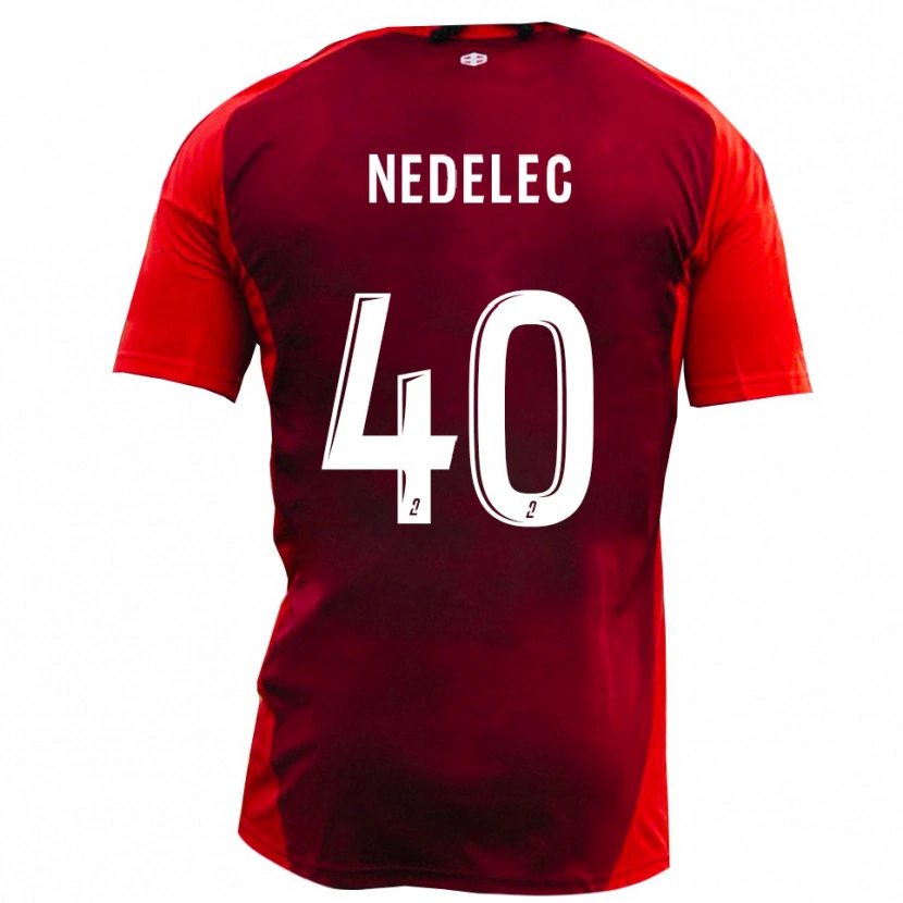Danxen Bambino Maglia Aymerick Nedelec #40 Rosso Borgogna Kit Gara Home 2025/26 Maglietta
