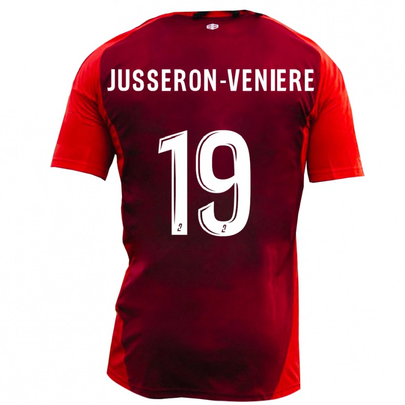 Danxen Bambino Maglia Kilyan Jusseron-Veniere #19 Rosso Borgogna Kit Gara Home 2025/26 Maglietta