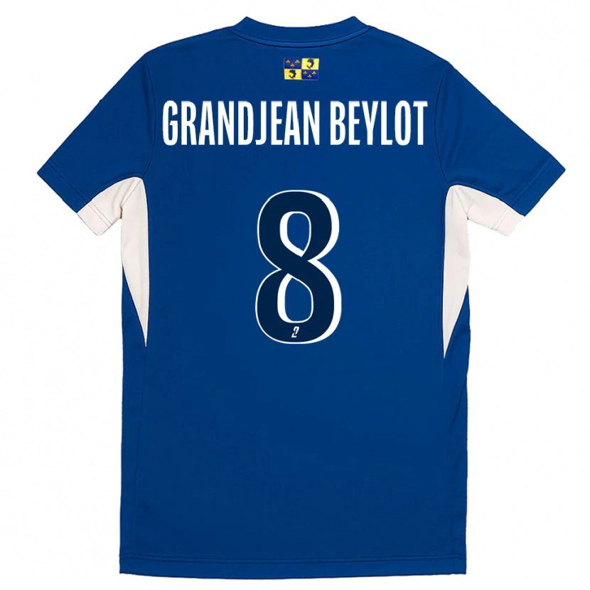 Danxen Bambino Maglia Louise Grandjean Beylot #8 Blu Blu Marino Kit Gara Home 2025/26 Maglietta