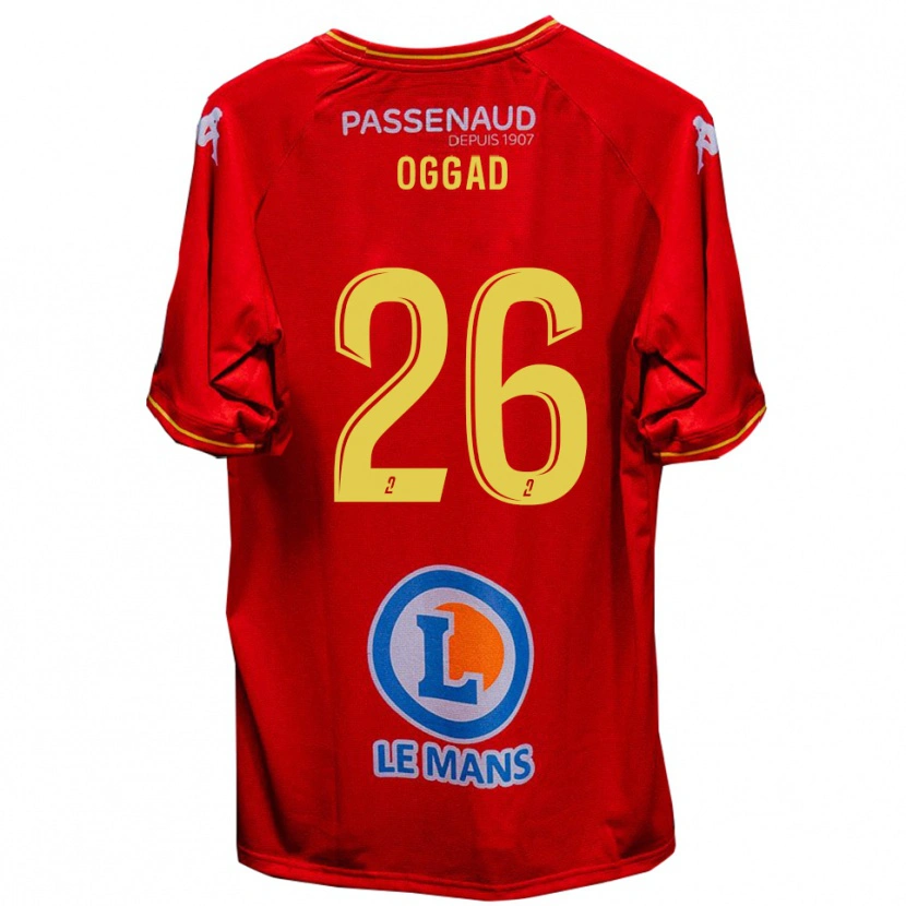 Danxen Bambino Maglia Brice Oggad #26 Rosso Giallo Kit Gara Home 2025/26 Maglietta