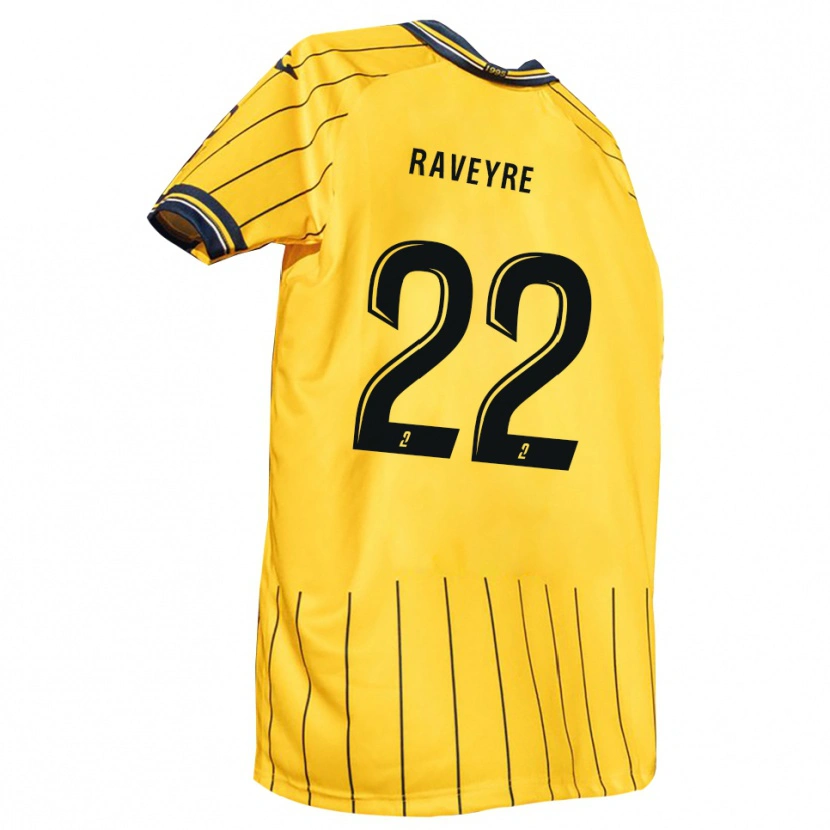 Danxen Bambino Maglia Noah Raveyre #22 Giallo Blu Marino Kit Gara Home 2025/26 Maglietta