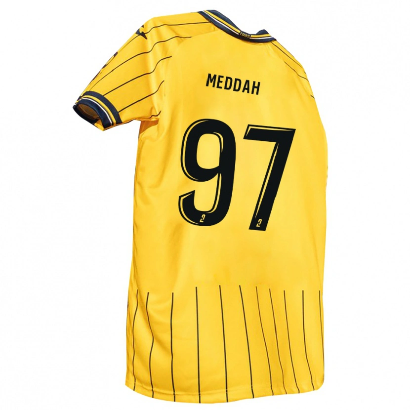 Danxen Bambino Maglia Daylam Meddah #97 Giallo Blu Marino Kit Gara Home 2025/26 Maglietta