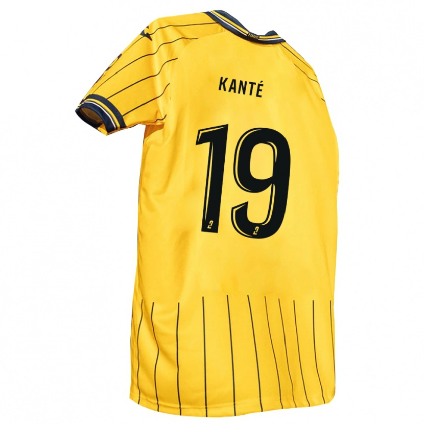 Danxen Bambino Maglia Ousmane Kanté #19 Giallo Blu Marino Kit Gara Home 2025/26 Maglietta