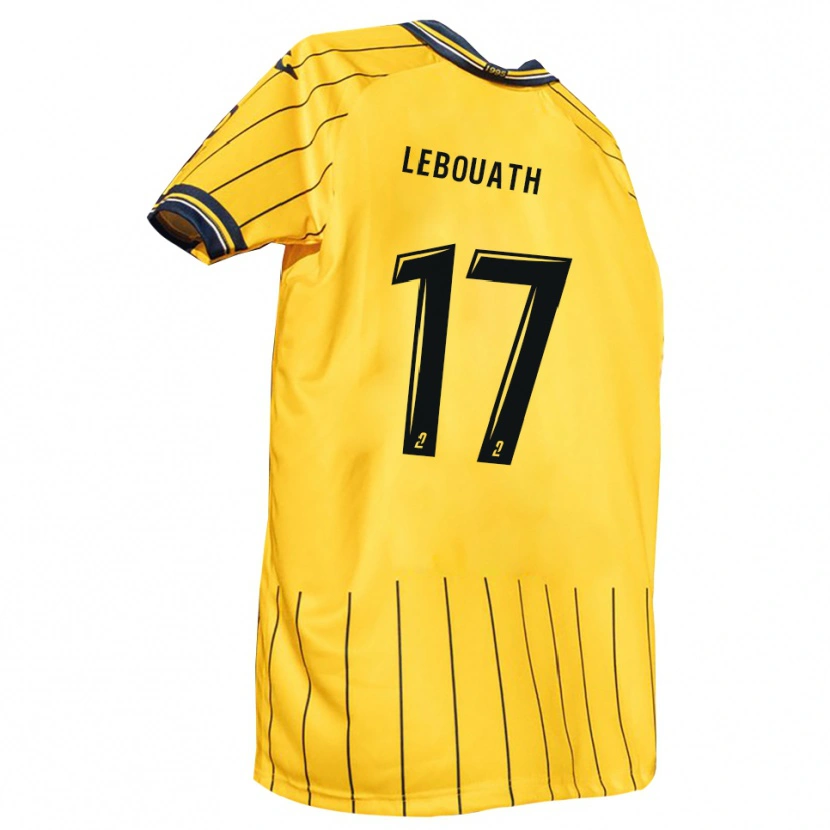 Danxen Bambino Maglia Salif Lebouath #17 Giallo Blu Marino Kit Gara Home 2025/26 Maglietta