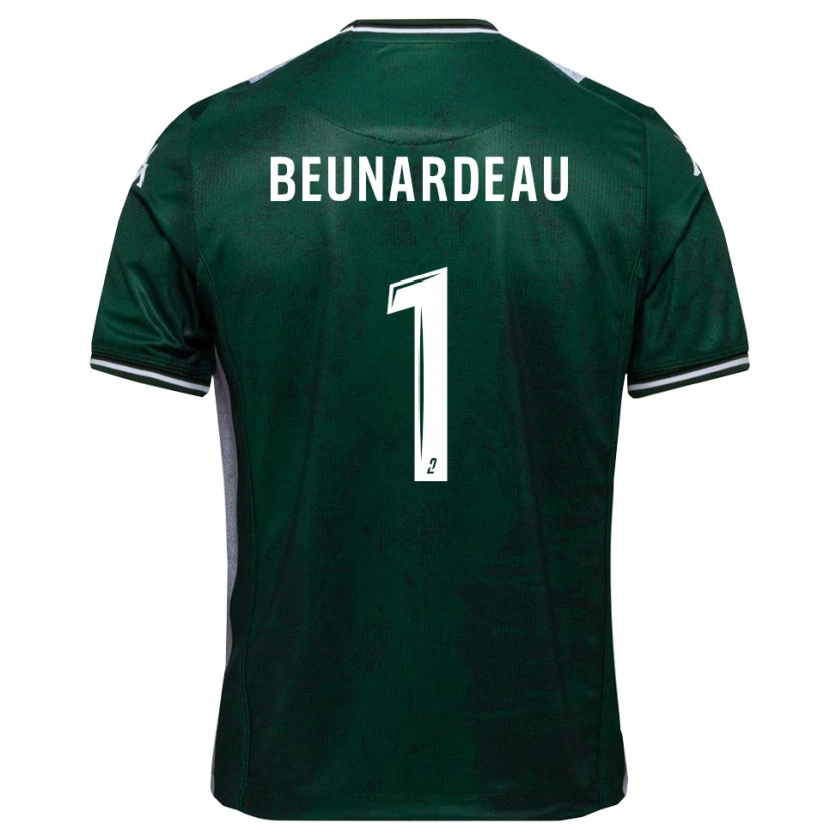 Danxen Bambino Maglia Quentin Beunardeau #1 Verde Bianco Kit Gara Home 2025/26 Maglietta