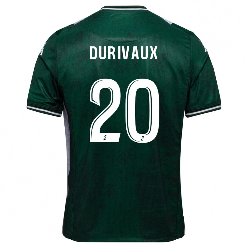 Danxen Bambino Maglia Dylan Durivaux #20 Verde Bianco Kit Gara Home 2025/26 Maglietta