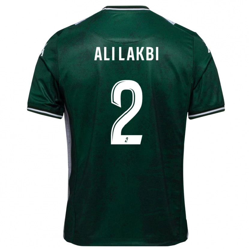 Danxen Bambino Maglia Mohamed Ali Lakbi #2 Verde Bianco Kit Gara Home 2025/26 Maglietta