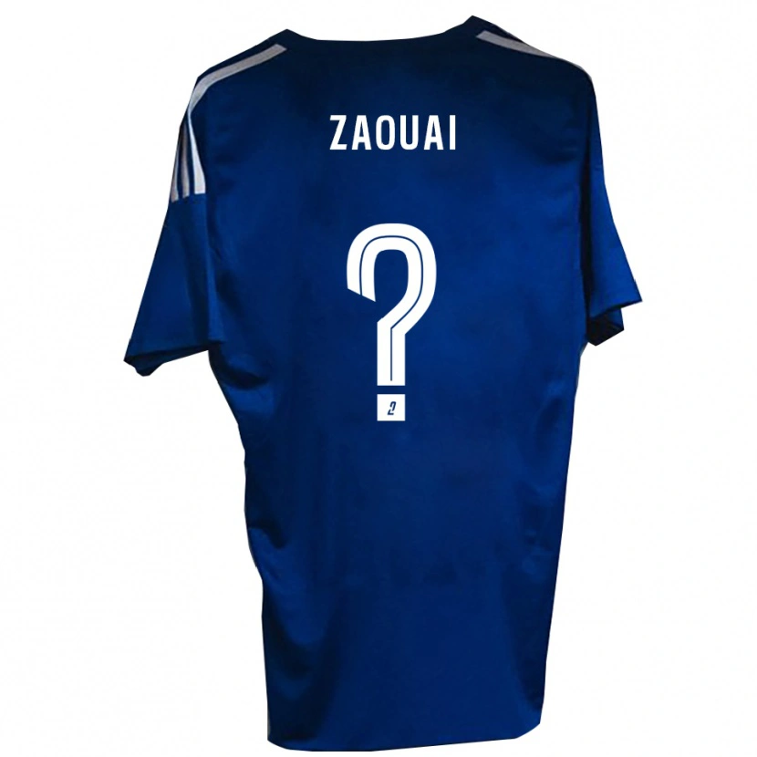 Danxen Bambino Maglia Alexandre Zaouai #0 Blu Bianco Kit Gara Home 2025/26 Maglietta