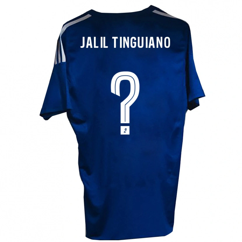 Danxen Bambino Maglia Abdoul Jalil Tinguiano #0 Blu Bianco Kit Gara Home 2025/26 Maglietta