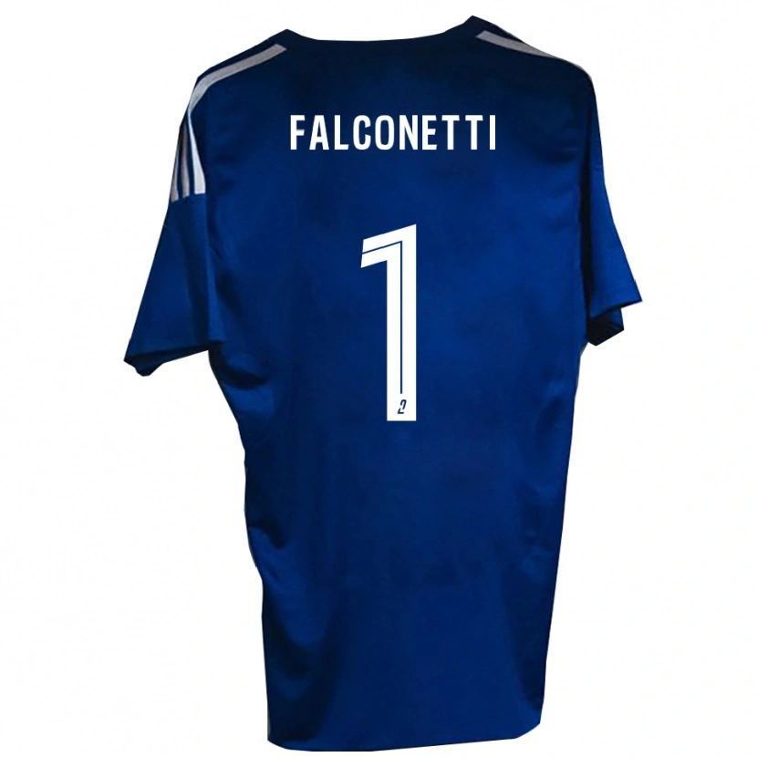 Danxen Bambino Maglia Thomas Falconetti #1 Blu Bianco Kit Gara Home 2025/26 Maglietta